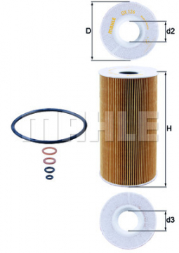YAĞ FİLTRESİ BMW 3 E36 325 td-tds 91-99 -BMW 5 E39 525 td-tdS 96-03 Marka : MAHLE