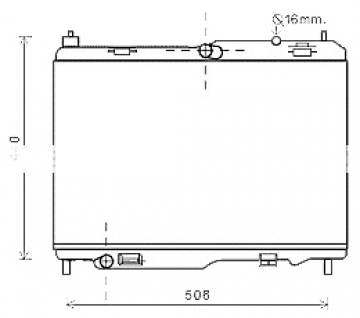 RADYATÖR BRAZİNG FIESTA 1.4 TDCI 08 350x558x18 Marka : ORIS