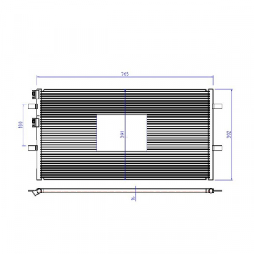 KLİMA KONDENSERİ FORD TRANSİT 2.2TDCI-2.3İ-2.4 TDCI-3.2TDCI V347 06 725X389X16 OTO.-MEK. Marka : ORIS