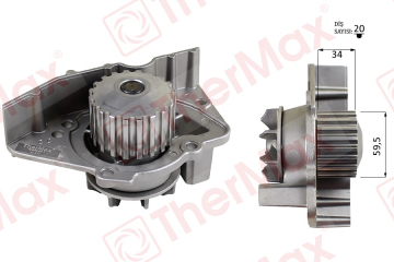 DEVİRDAİM PARTNER-BERLINGO 96 JUMPER-SCUDO 96-02 EXPERT 96 PA391 PA911 20 DİŞ-59.5mm-34m Marka : THERMAX