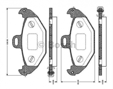 ARKA BALATA LGN 1.6 1.8 1.9DCİ 2.0 16V-2.2 3.0 93-01 0986TB2337 Marka : BOSCH