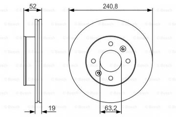 ÖN FREN AYNASI ACCENT-ADMIRE 1.3 -1.5CRDI-1.6 02 241x19x4DLxHAVALI 0986479R71 Marka : BOSCH