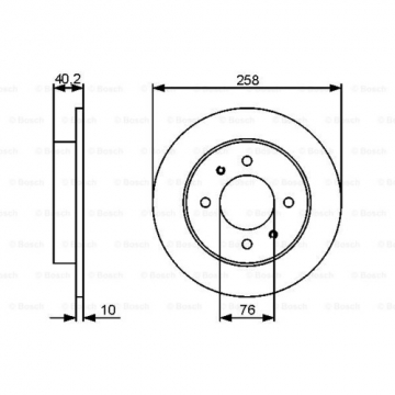ARKA FREN AYNASI ELANTRA 00-06 LANTRA 90-95 258x10x8 0986479S76 Marka : BOSCH