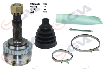AKS KAFASI DIŞ ÖN CORSA C-COMBO 1.3 CDTI-1.7DTI 00-06 ABS Lİ 29 DİŞ 22x28x52 150mm Marka : GVA
