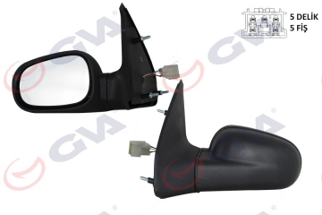 DIŞ DİKİZ AYNASI SOL CLIO 94-98 ELEKTRİKLİ ISITMALI DÜZ CAM 5 FİŞ VM-126EHL Marka : GVA