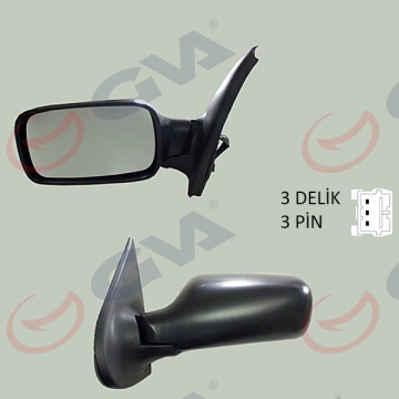 DIŞ DİKİZ AYNASI SOL PALIO 98 ELEKTRİKLİ KONVEKS 3 FİŞ VM-155E-5DL Marka : GVA