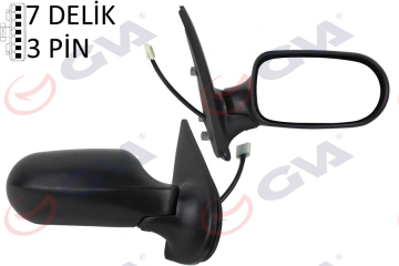 DIŞ DİKİZ AYNASI SAĞ PALIO WEEKEND 02 ALBEA 05 ELEKTRİKLİ ISITMALI KONVEKS 3 FİŞ VM-6155ER Marka : GVA