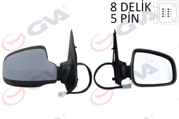 DIŞ DİKİZ AYNASI SAĞ SANDERO STEPWAY 12 ELEKTRİKLİ ISITMALI ASTARLI KONVEKS VM-6804EHPSR Marka : GVA