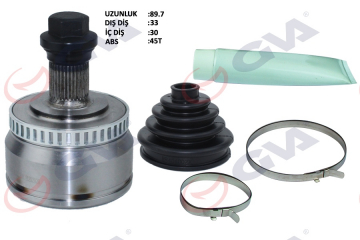 AKS KAFASI DIŞ ÖN A4-PASSAT 1.8T 96-01 ABS Lİ 45 DİŞ 33x30x53 92mm Marka : GVA