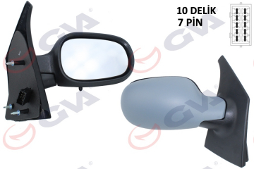 DIŞ DİKİZ AYNASI SAĞ MEGANE SCENIC 97 ELEKTRİKLİ ISITMALI SENSÖRLÜ ASTARLI KONVEKS 7 FİŞ VM-133NEHPR Marka : GVA
