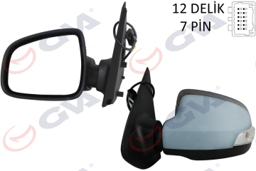 DIŞ DİKİZ AYNASI SOL SYMBOL-SANDERO 13 ELEKTRİKLİ ISITMALI SİNYALLİ ASTARLI KONVEKS 7 FİŞ VM-6129EHPL Marka : GVA
