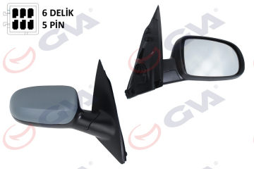 DIŞ DİKİZ AYNASI SAĞ CORSA C 01 ELEKTRİKLİ ISITMALI ASTARLI KONVEKS 5 FİŞ VM-200EHPR Marka : GVA