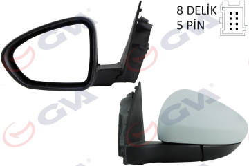 DIŞ DİKİZ AYNASI SOL EGEA 15 ELEKTRİKLİ ISITMALI ASTARLI KONVEKS 5 FİŞ VM-6157EHPL Marka : GVA