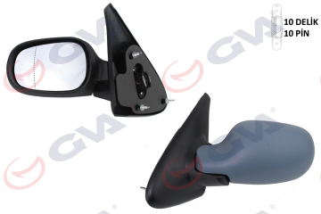 DIŞ DİKİZ AYNASI SOL MEGANE 99 ELEKTRİKLİ ISITMALI ASTARLI ASFERİK 5 FİŞ VM-129EHPAL Marka : GVA