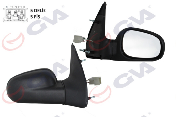 DIŞ DİKİZ AYNASI SAĞ CLIO 94-98 ELEKTRİKLİ ISITMALI BOMBELİ CAM 5 FİŞ VM-126EHR Marka : GVA