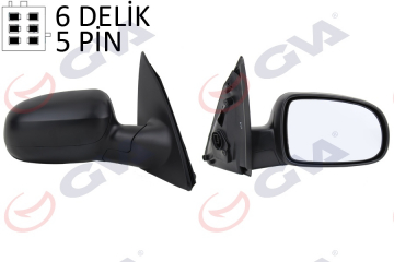 DIŞ DİKİZ AYNASI SAĞ CORSA C 01 ELEKTRİKLİ ISITMALI KONVEKS 5 FİŞ VM-200EHR Marka : GVA