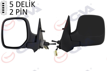 DIŞ DİKİZ AYNASI SOL BERLINGO-PARTNER 97 MEKANİK ISITMALI KONVEKS 2 FİŞ VM-118NL Marka : GVA