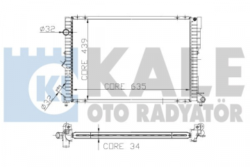 RADYATÖR LGN 1.8-2.0 16V-2.2 D ESPACE III 2.0 AC MEK OTOM 1 SIRA PA SİSTEM 635x441x47 Marka : KALE