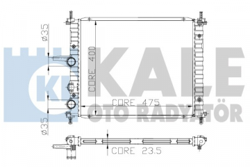 RADYATÖR BRAVO-BRAVA-MAREA 1.2-1.4-1.6 6V AC MEK 475x414.5x34 1 SIRA ALB SİSTEM Marka : KALE