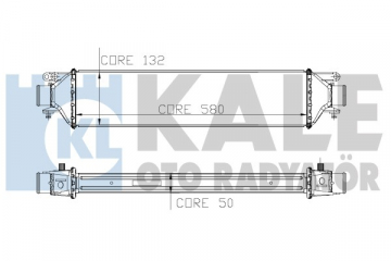 TURBO RADYATÖRÜ INTERCOOLER LINEA 1.4JTD 580x132x50 AL AL SİSTEM Marka : KALE