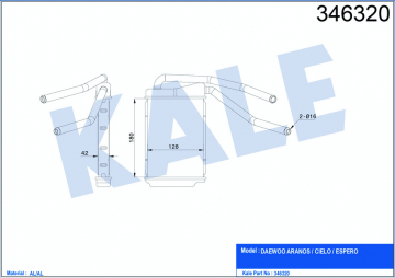 KALORİFER RADYATÖRÜ DAEWOO ESPERO-CIELO AL-BRZ Marka : KALE