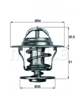 TERMOSTAT LGN-ASTRA-GOLF-JETTA-PASSAT-CORDOBA-IBIZA-TOLEDO-CADDY 87C Marka : MAHLE