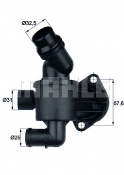 TERMOSTAT KOMPLE 87C A4-A5-A6 2.0 TDI 2009-- CAGA CAHA Marka : MAHLE