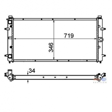 8MK376714-481 RADYATÖR TRANSPORTER T4 2.4-2.5 TDI AC KLİMASIZ MEK OTOM 719x346x34 Marka : MAHLE