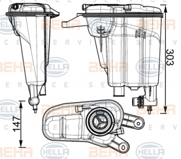 8MA376741-764 RADYATÖR YEDEK SU DEPOSU A4-A5 08- FEBI 103414 CRT 95 000S Marka : MAHLE