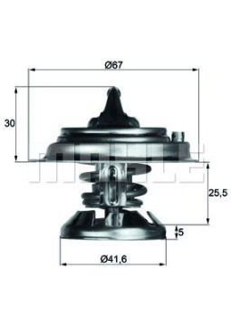 TERMOSTAT MERCEDES-BENZ SALOON W124 85C Marka : MAHLE