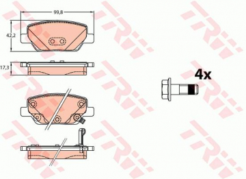 ARKA BALATA FIAT EGEA 1.3-1.4-1.6-1.6D Marka : TRW