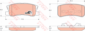 ARKA BALATA P4008 12 C4 1.6HDİ 12 PAJERO II 01-07 10 AXS 10 OUTLANDER 07 12 GRANDIS 07 Marka : TRW
