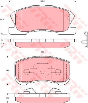 ÖN BALATA DAIHATSU SIRION 1.0 1.3 98-05 GDB3266 Marka : TRW