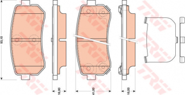 ARKA BALATA HYUNDAI İ20 1.2-1.4 CRDİ-1.6 08 İ30 1.4-1.6-2.0 08 İX35 10 TUCSON SPORTAGE 10 Marka : TRW