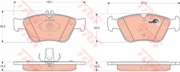 ÖN BALATA MERCEDES W210 95-02 W202 C SERİSİ-CLK-E SERİSİ-SLK 96 00 S202 C208 R170 C140 Marka : TRW