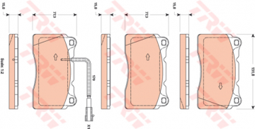 ÖN BALATA ALFA 159 1.8TBİ MPİ 1.9JTS 2.2JTS 3.2JTS 2.0JTDM 05-11 DELTA III 844 1.8-1.8 16V 09 Marka : TRW