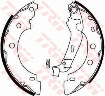ARKA PABUÇ BALATA KNG 1.2-1.4 ENJ1.6.-1.9D 97 1.5DCİ 01 KUBISTAR 03-09 203x39 Marka : TRW