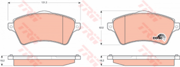 ÖN BALATA FREELANDER 1.8 16V 00 06 2.0TD4 00 06 2.5 V6 00 06 RANGEROVER 3.0TD6 02 12 Marka : TRW