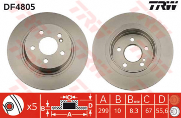 ARKA FREN AYNASI MERCEDES C SERİ W204 C180-C200-C230-C250-C280-C300 07-14 -E SERİ C207 09 Marka : TRW