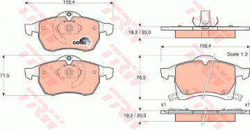 ÖN BALATA ASTRA G 1.8 00/05 ASTRA H 05 ZAFIRA 00 MERIVA 03 CORSA C D 03 COMBO 04 Marka : TRW