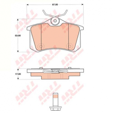 ARKA BALATA FLUENCE-MGN II-III-207-308-307-PARTNER-C3-C4-BORA-PASSAT 97 GOLF IV-V-POLO 87x53x17 Marka : TRW
