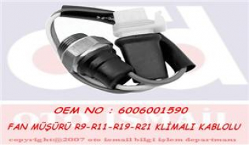 FAN MÜŞÜRÜ R9-R11-R19-R21 KLİMALI KABLOLU Marka : VALEO