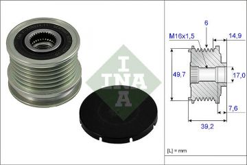 ALTERNATÖR KASNAĞI RULMANLI MERCEDES SPRINTER-VITO-C SERI W202-S202 -E SERI W210-W210 6 KANAL Marka : INA