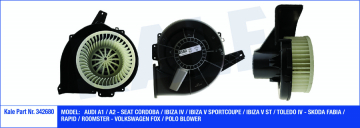 KALORİFER MOTORU 12V POLO-A2-CORDOBA-IBIZA IV-V FABIA Marka : KALE