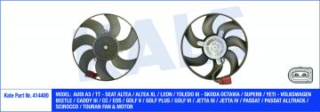FAN MOTORU SAĞ GOLF 5-6-PASSAT-JETTA-CADDY 3-A3-OCTAVIA-SUPERB-LEON 1.4-1.6-1.9-2.0 150Wx292.9mm Marka : KALE