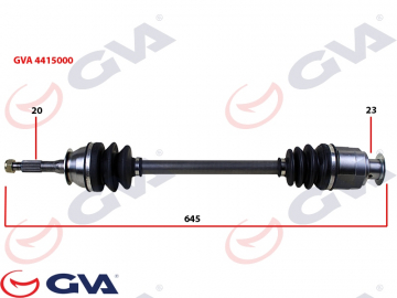 KOMPLE AKS SAĞ/SOL RENAULT 12 1.3 645mm Marka : GVA