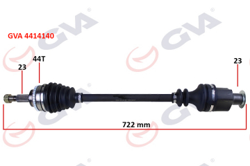 KOMPLE AKS SAĞ CLIO 2-KANGOO 2 1.5 DCI 02 ABS Lİ 724mm 44DİŞ Kalın Freze Marka : GVA