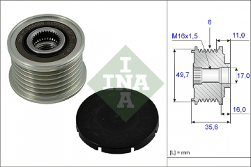 ALTERNATÖR KASNAĞI MERCEDES C200-C220-C270-CLK 270-E200-E220-E270-E320-S320-ML270-G270 Marka : INA