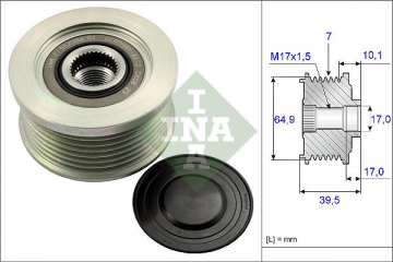 ALTERNATÖR KASNAĞI RULMANLI NISSAN NAVARA-PATHFINDER-PICKUP 2.5 DCİ 05 Marka : INA