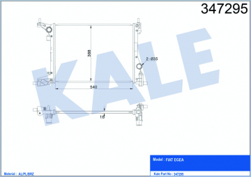RADYATÖR FIAT EGEA 1.4 AL-PL-BRZ Marka : KALE